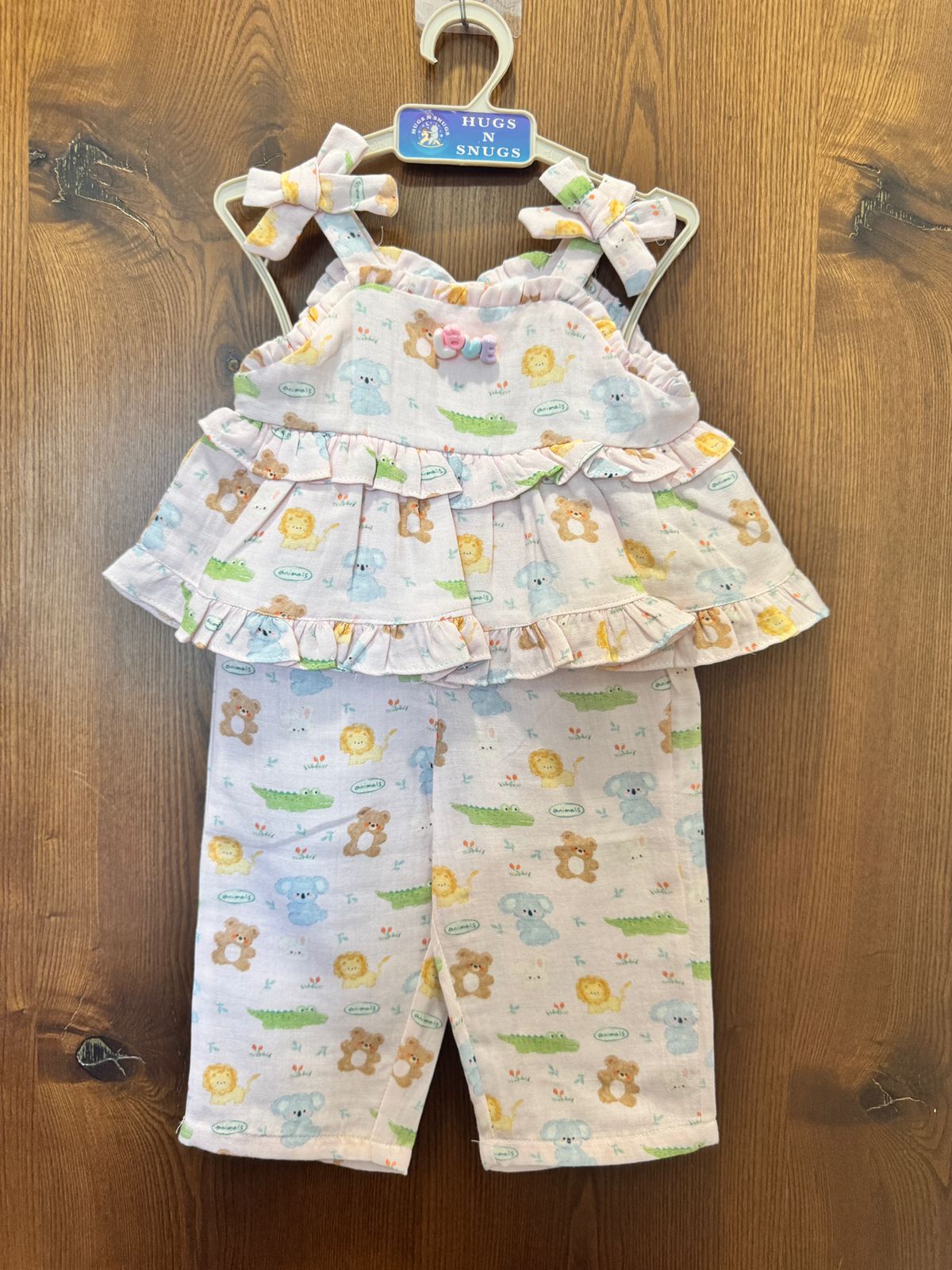 Bunny Smiles Muslin Pink Coord Set