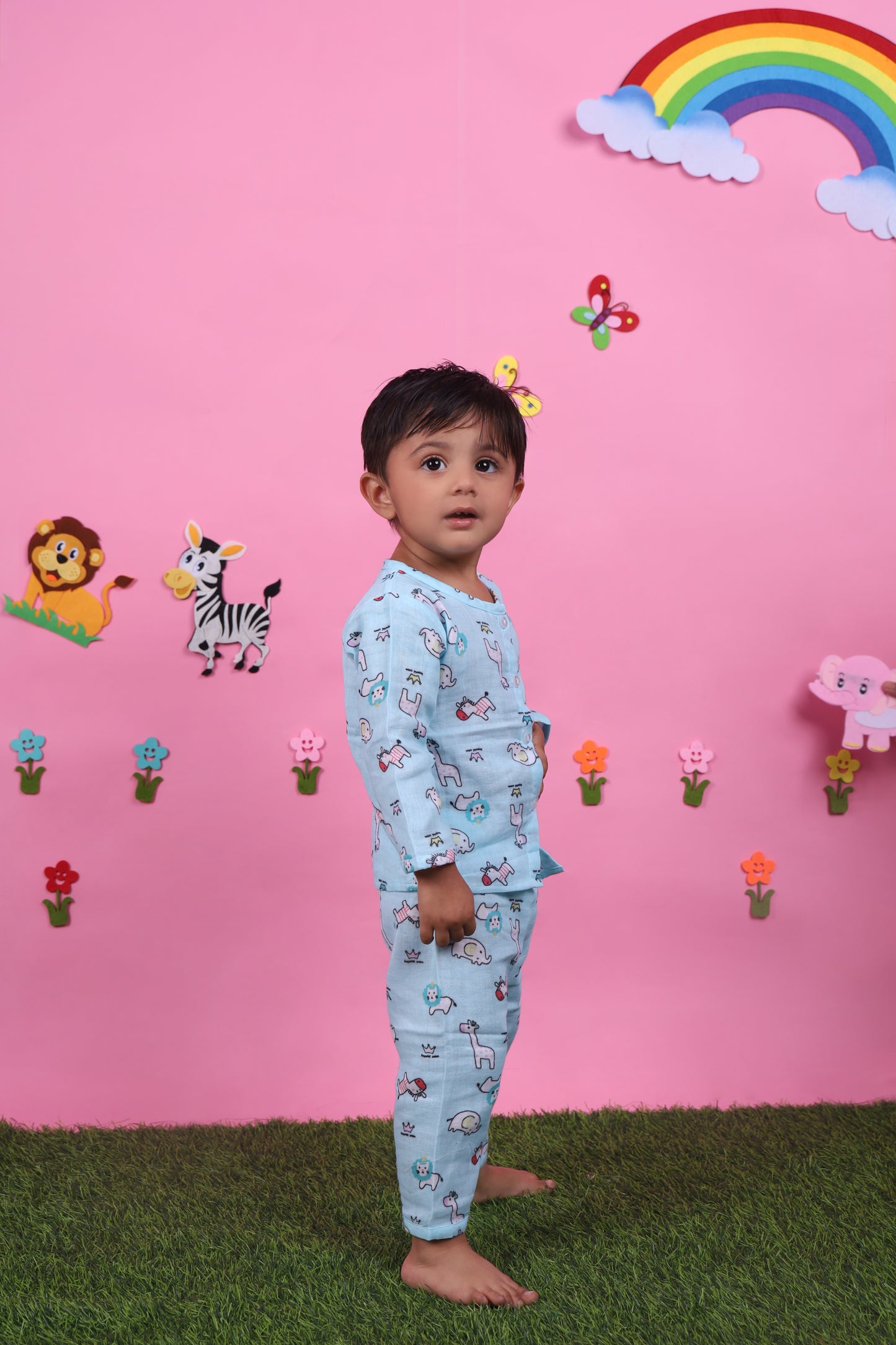 Blue Animal Play Suit