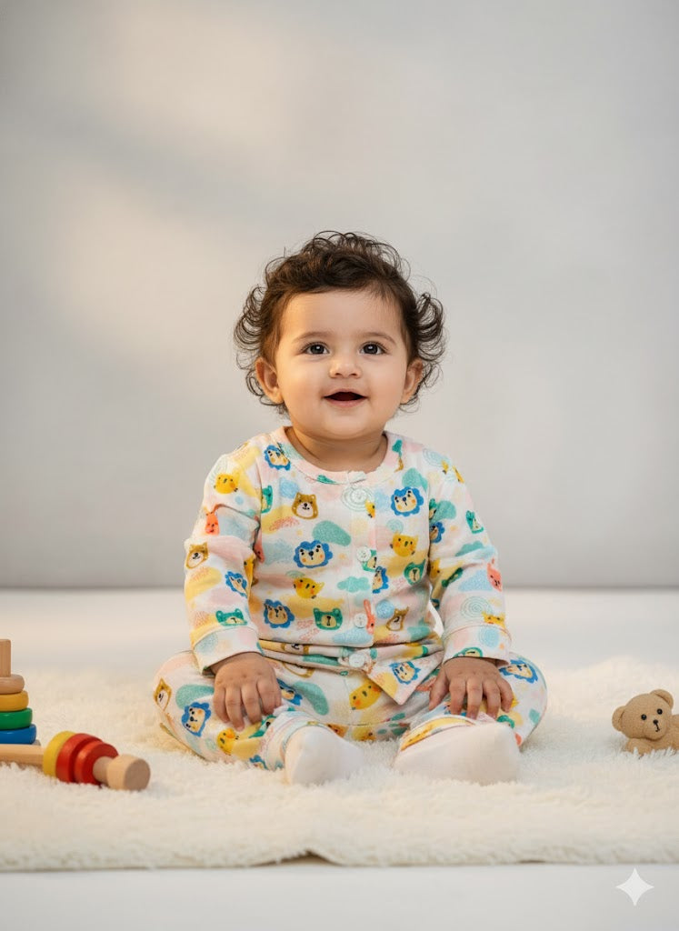 Colourful joy infant play suit
