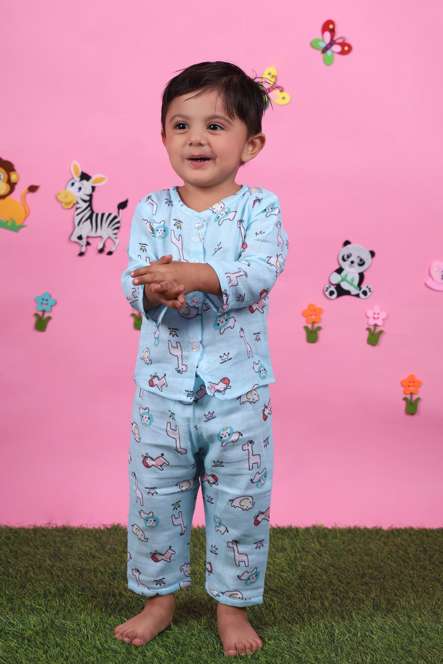 Blue Animal Play Suit