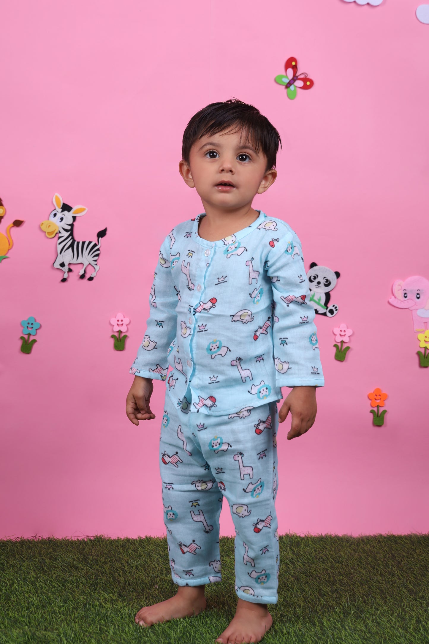 Blue Animal Play Suit