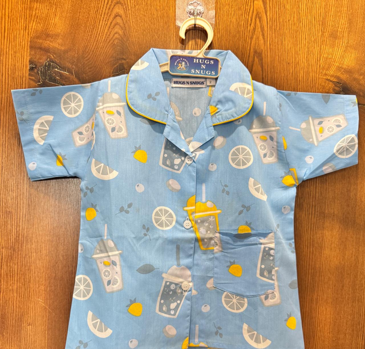 Blue Sipper Night Suit