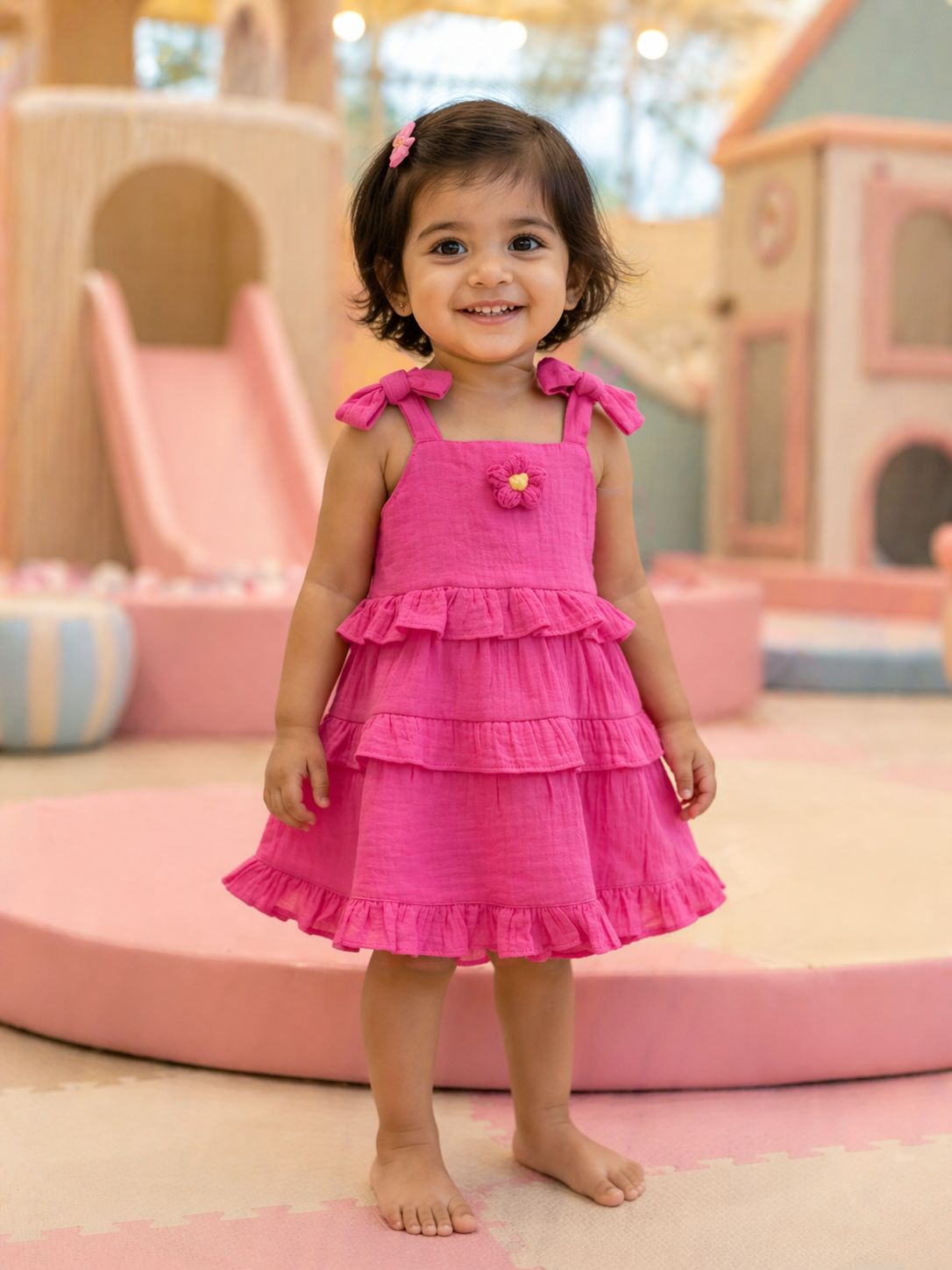 Dreamy Ruffle Pink Dress