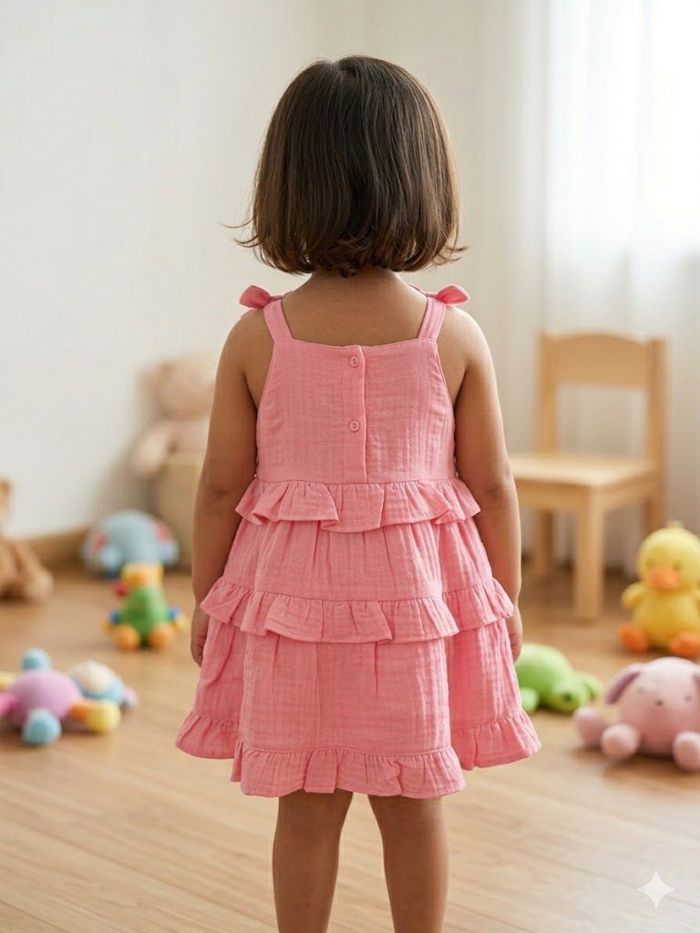 Dreamy Ruffle Peach Dress