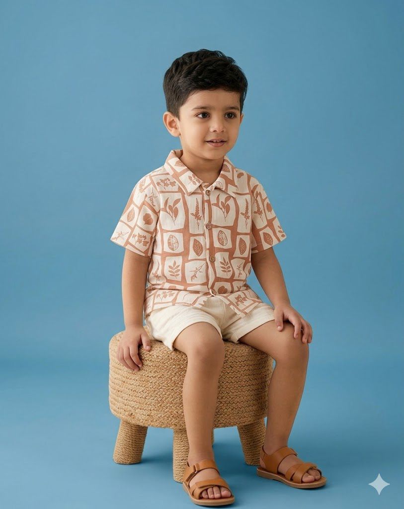 Terra Tales Brown Boys Coord Set
