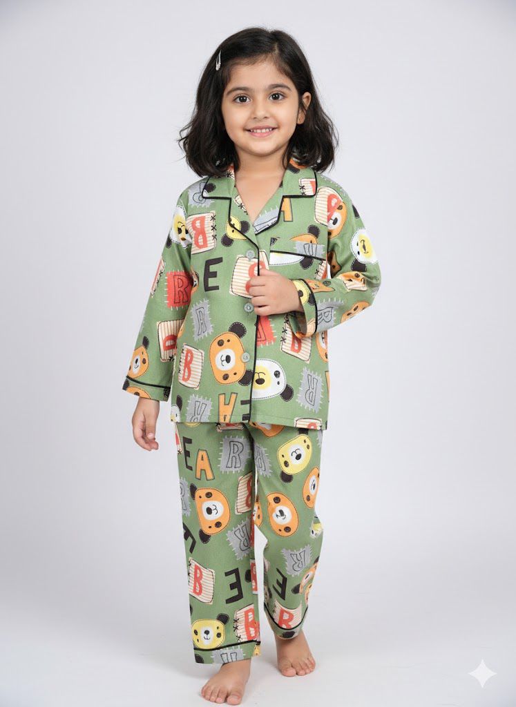 Beary Bright Green Night Suit