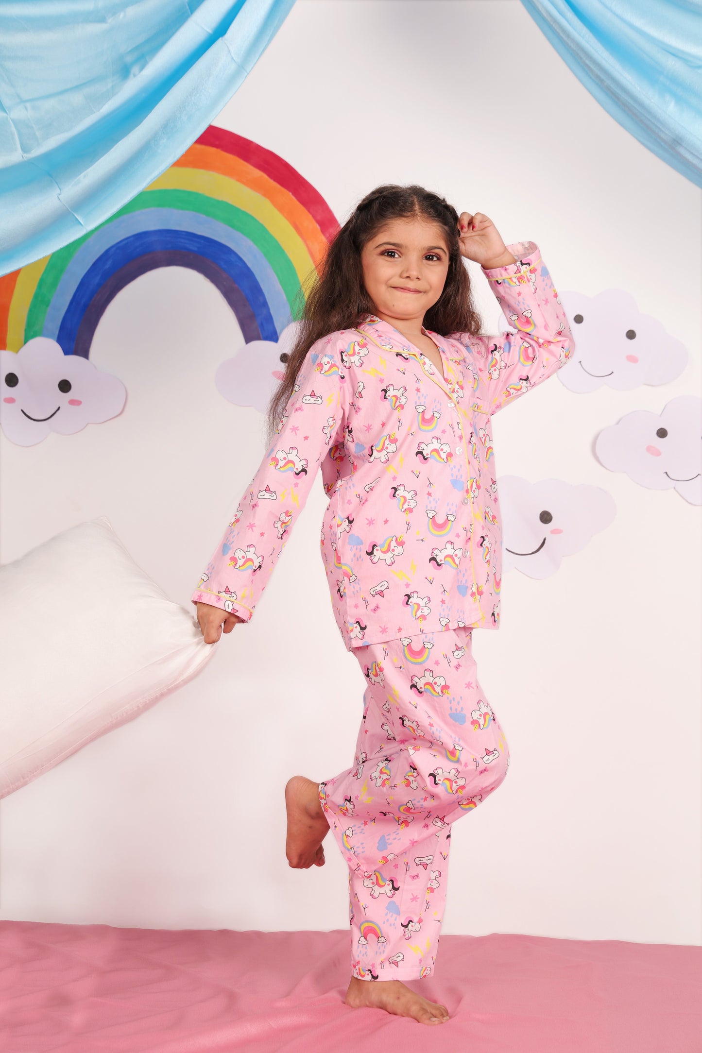 UNICORN PRINT PINK NIGHT SUIT