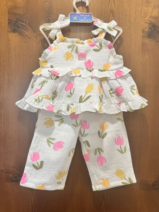 Floral bloom Muslin Coord Set