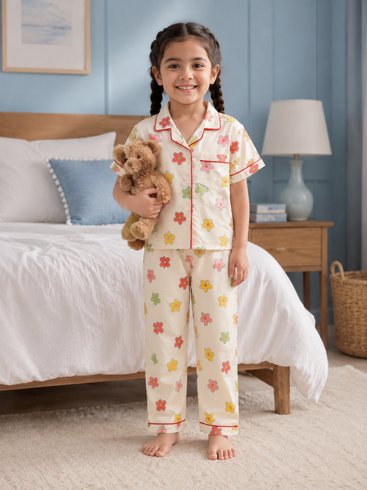 Flower Pop Dreams Night Suit