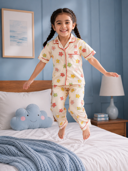 Flower Pop Dreams Night Suit