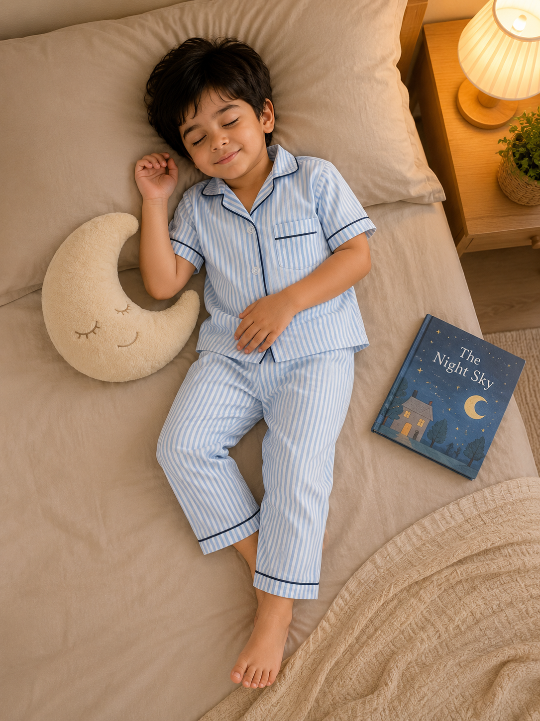 Skyline Stripes Twinning Night Suit