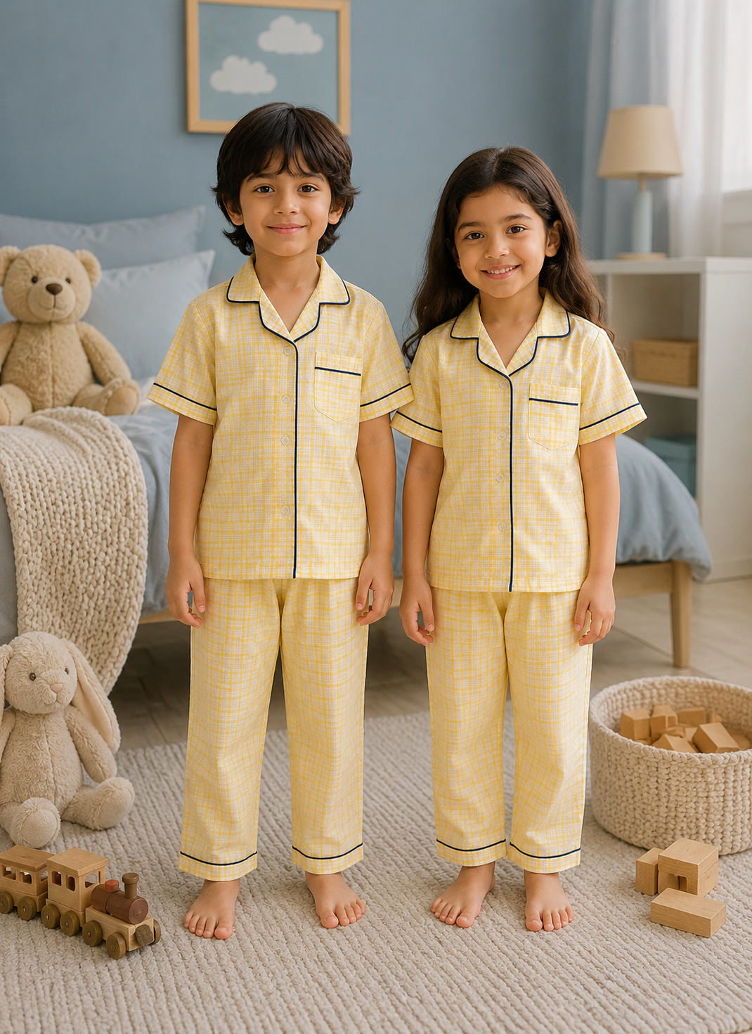 Sunshine Snuggles Twinning Night Suit