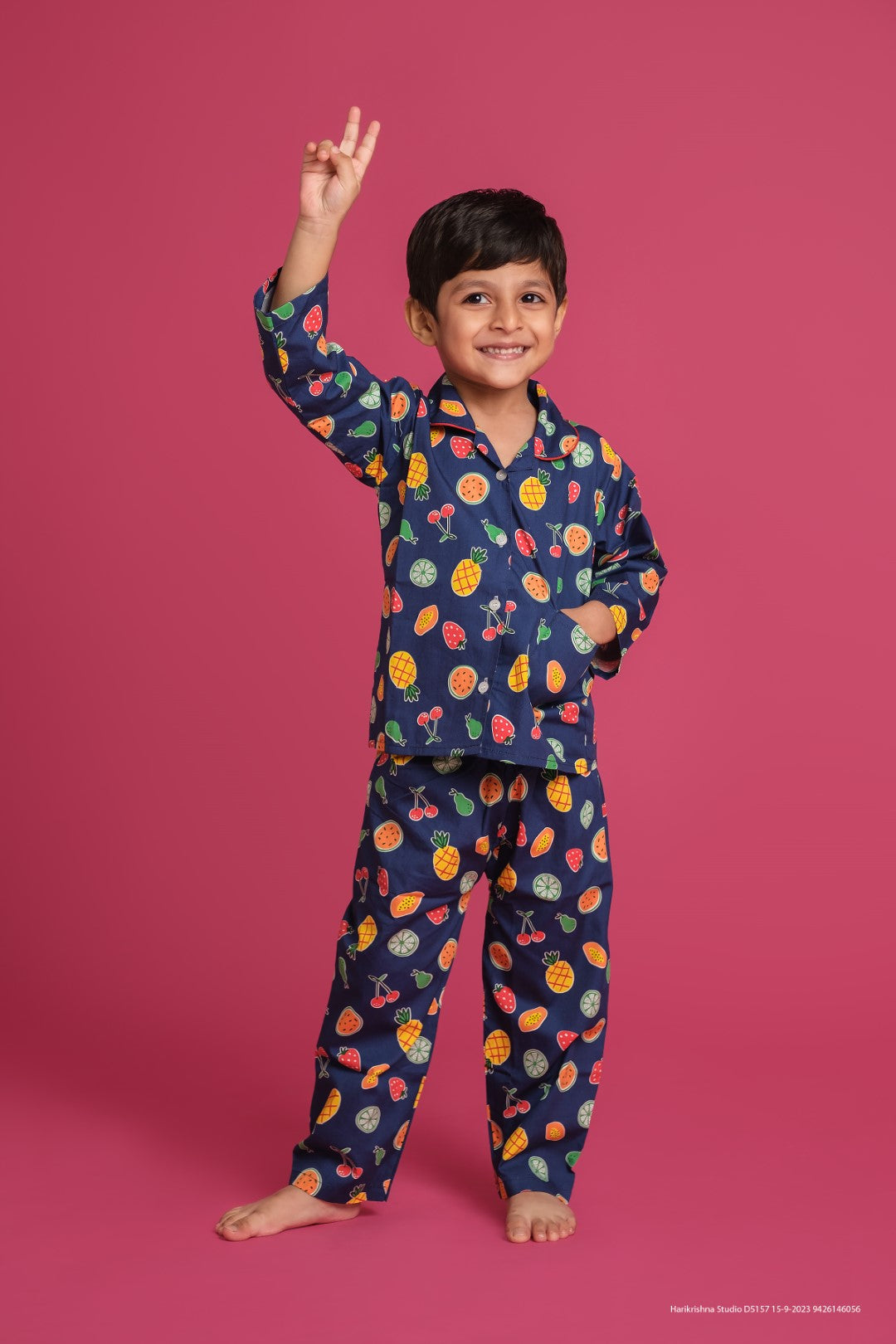 Blue Sweet Fruit Night Suit