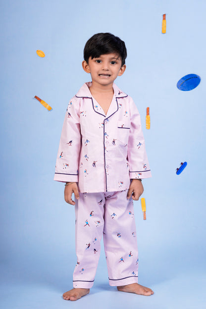 Sports Playtime League Pink Night Suit