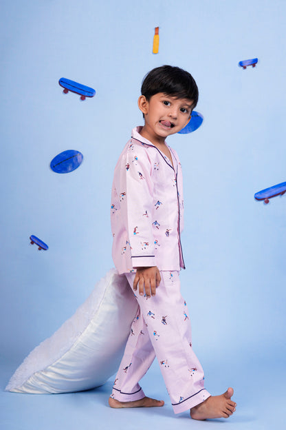 Sports Playtime League Pink Night Suit