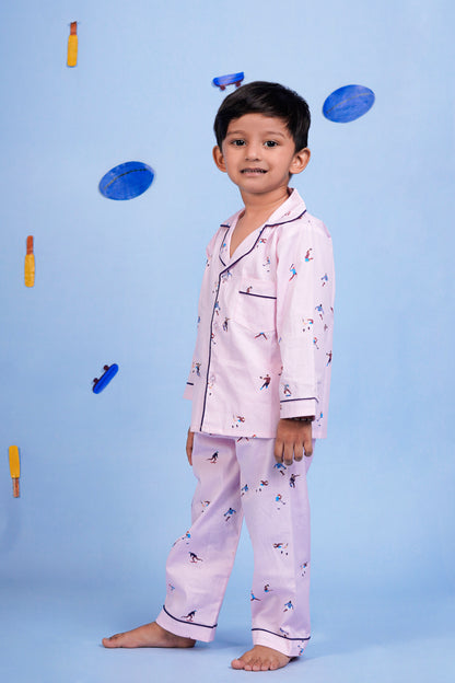 Sports Playtime League Pink Night Suit