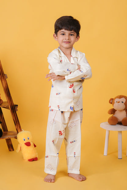 Teddy Love Lemon Night Suit