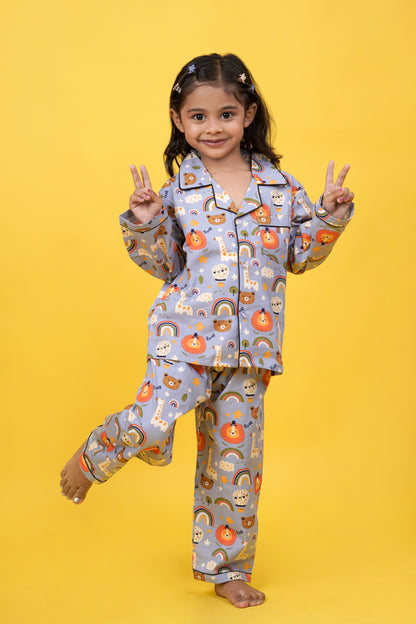 Roar in Jungle print night suit