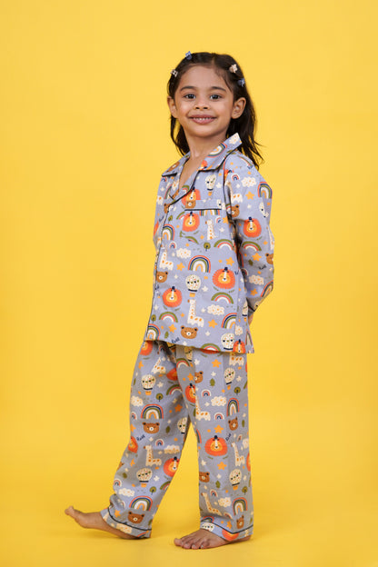 Roar in Jungle print night suit