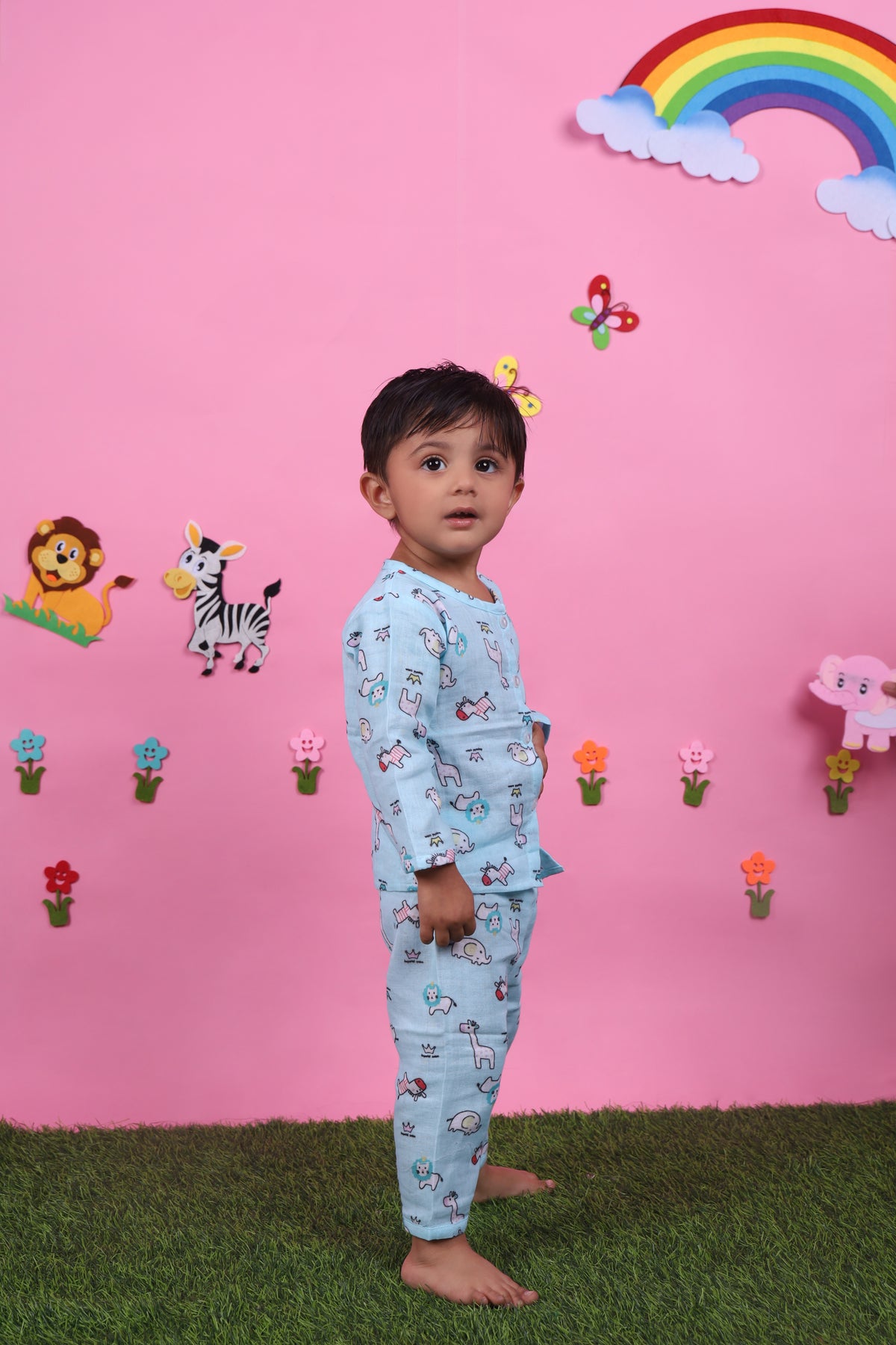 Blue Animal Play Suit