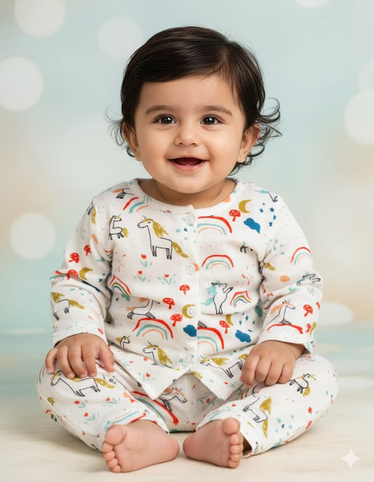 Unicorn dreams infant play suit