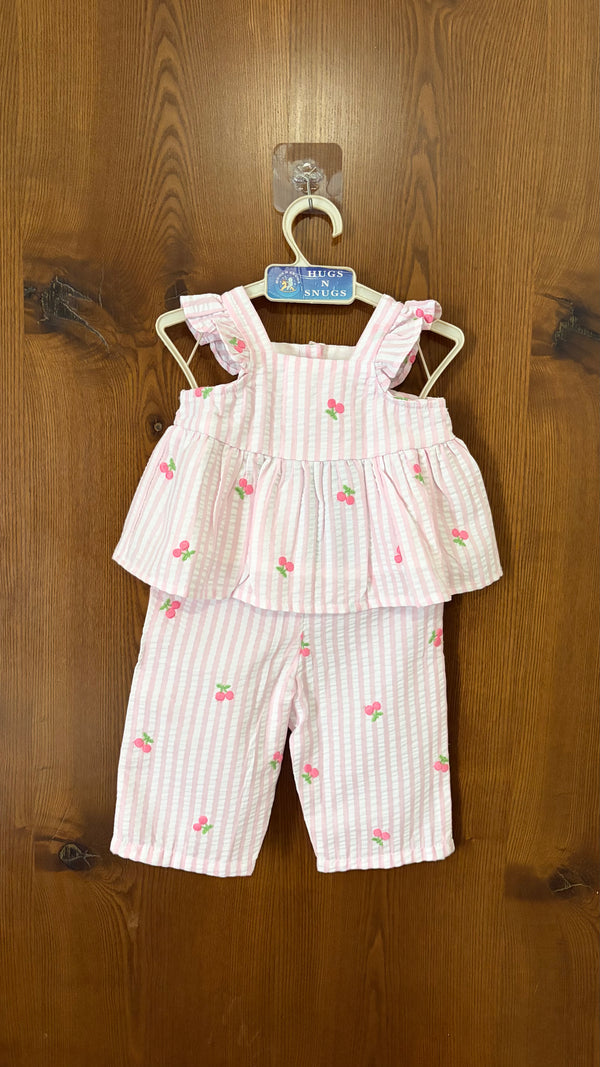 Cherry Breeze Pink Lining Coord Set