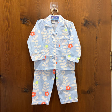 Blue Blossom Dreams Night Suit