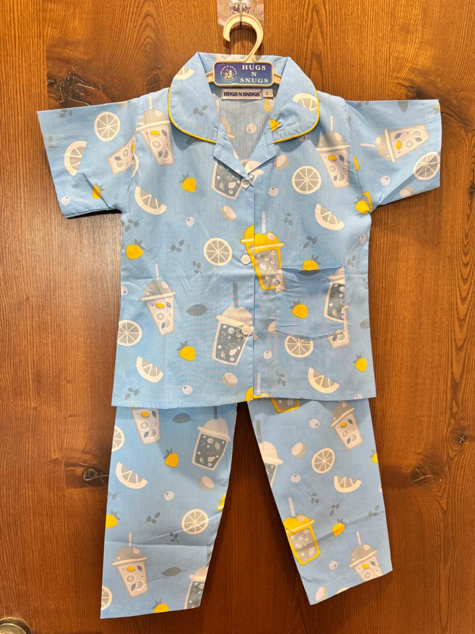 Blue Sipper Night Suit