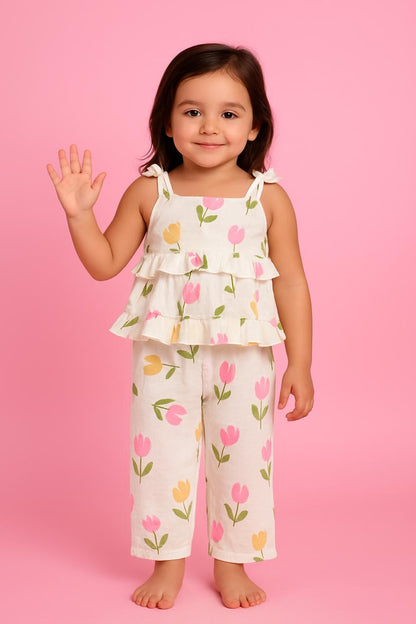 Floral bloom Muslin Coord Set
