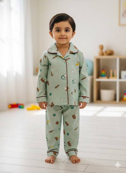 Jungle Joy Print Night Suit