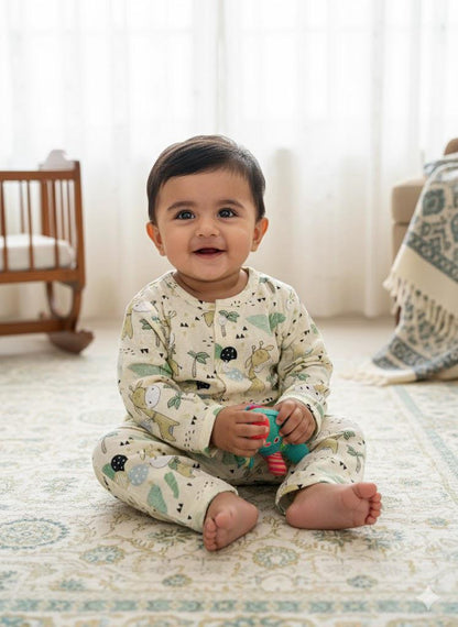 Giraffe Dreams Lime Play Suit