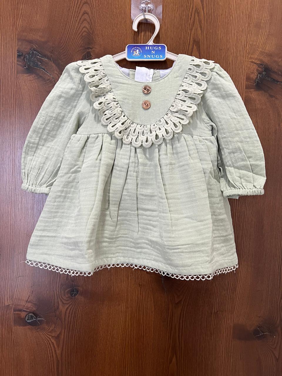 Sweetie Green Full Sleeves Dress