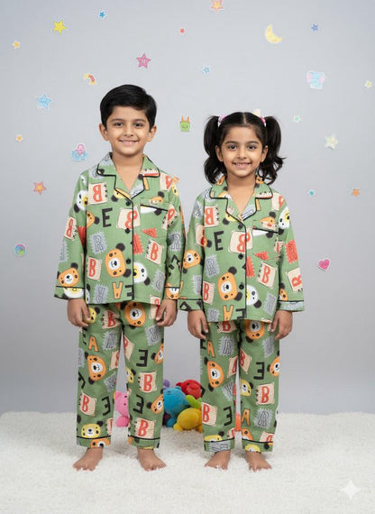 Beary Bright Green Night Suit