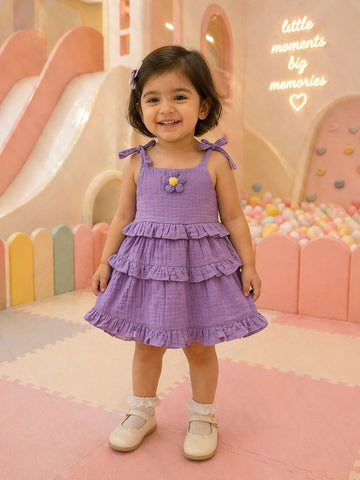Dreamy Ruffle Purple Dress