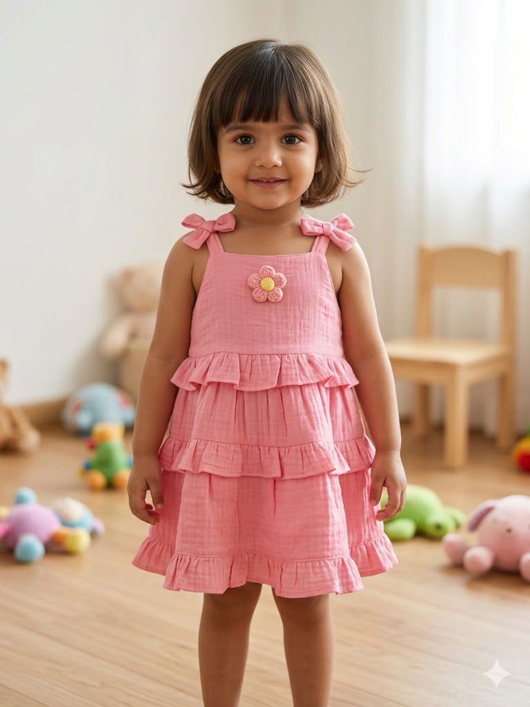 Dreamy Ruffle Peach Dress
