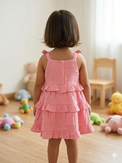 Dreamy Ruffle Peach Dress