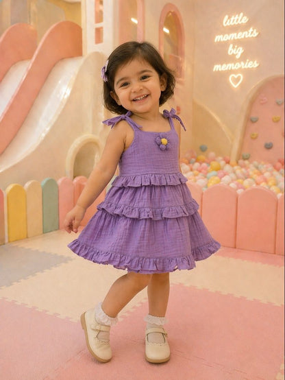 Dreamy Ruffle Purple Dress