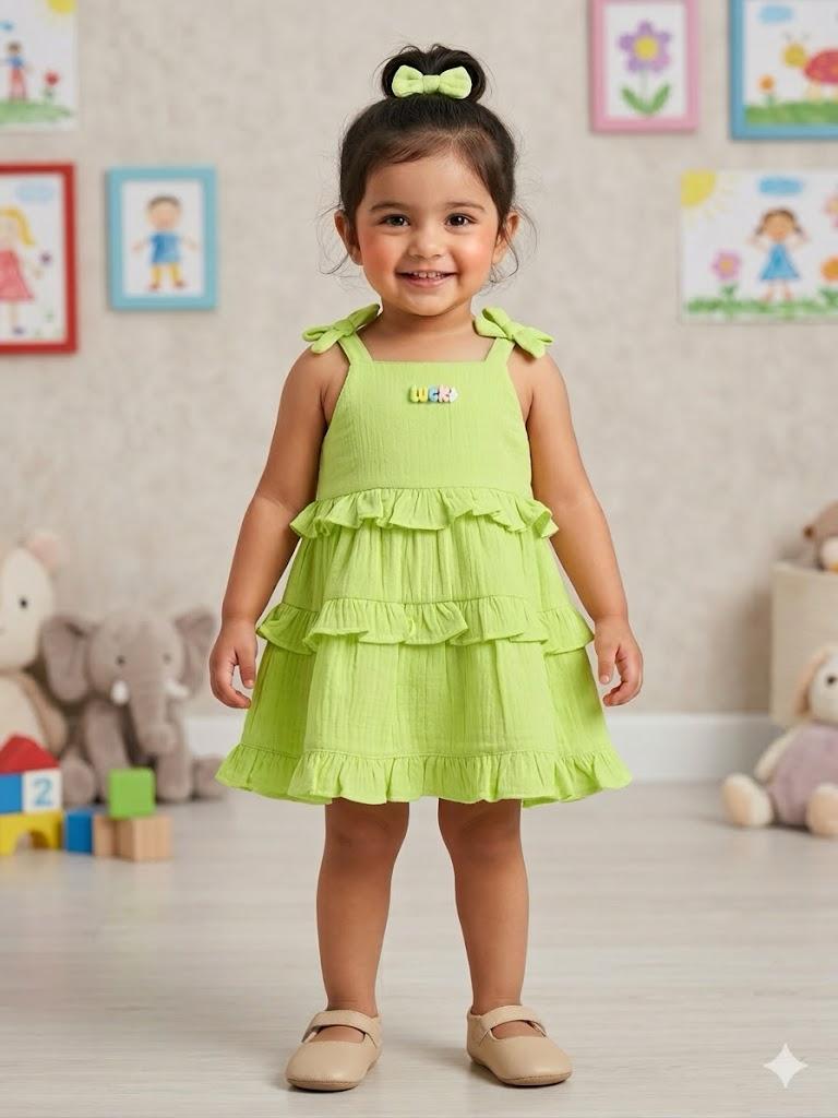 Dreamy Ruffle Green Dress
