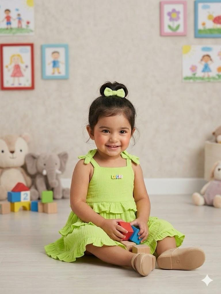 Dreamy Ruffle Green Dress