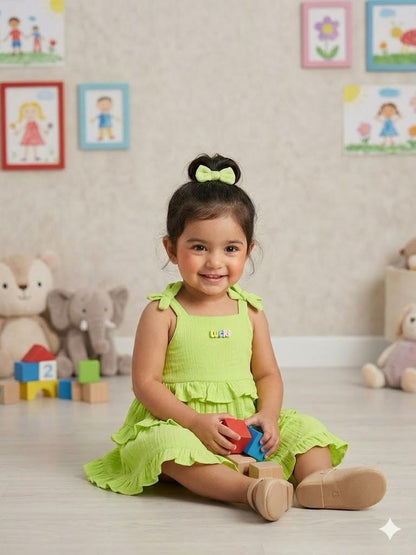 Dreamy Ruffle Green Dress