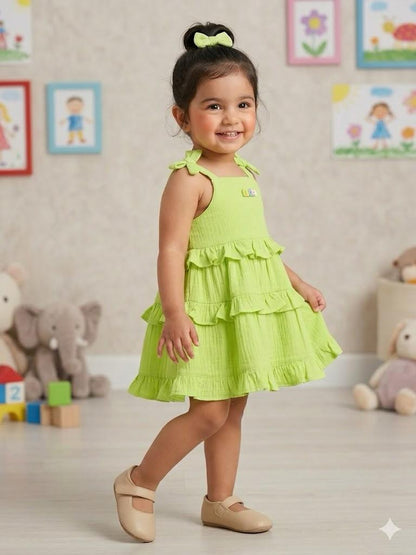 Dreamy Ruffle Green Dress