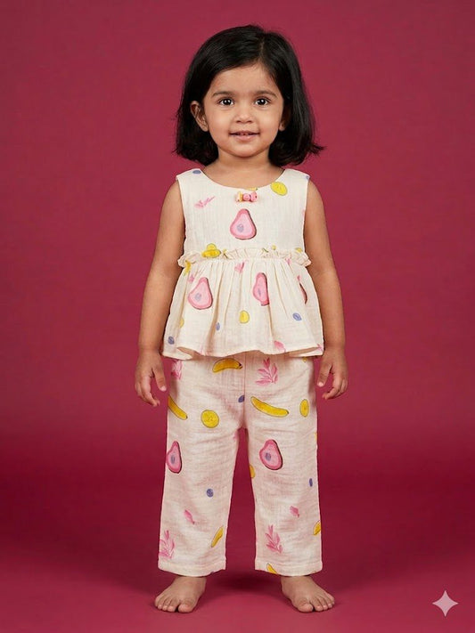 Little Avocado Love Muslin Coord Set