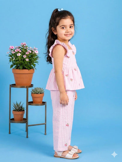 Cherry Breeze Pink Lining Coord Set
