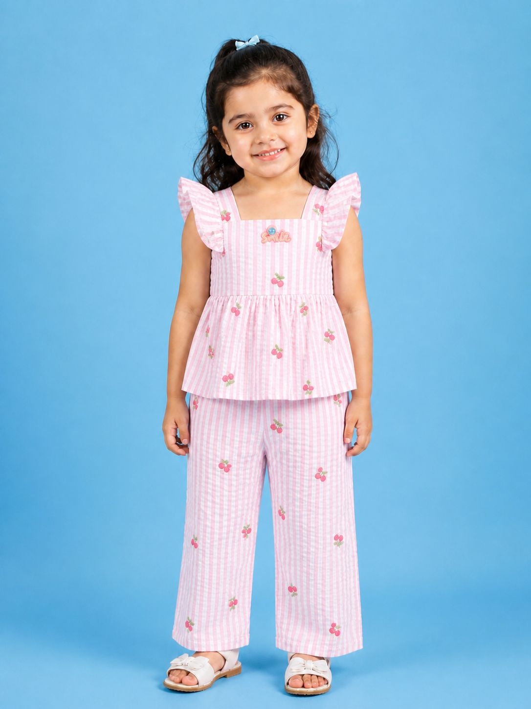 Cherry Breeze Pink Lining Coord Set