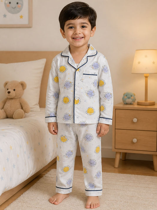 Space Dreamers Muslin Night Suit