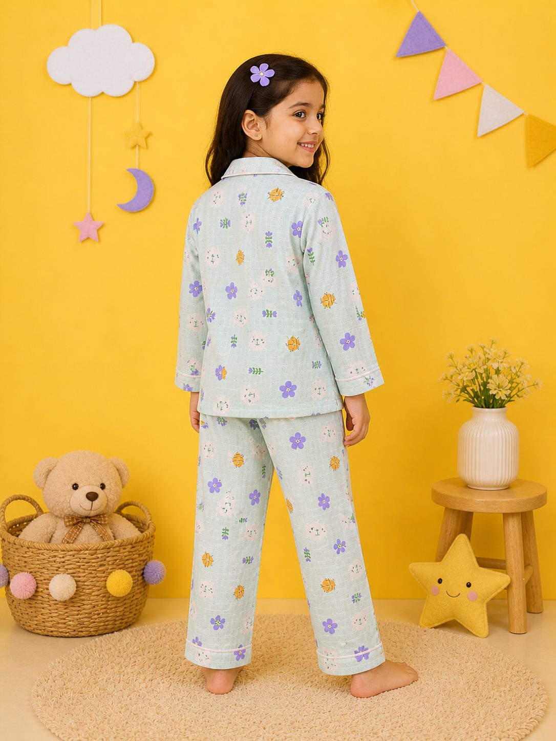 Bumble Bee Dreams Muslin Night Suit