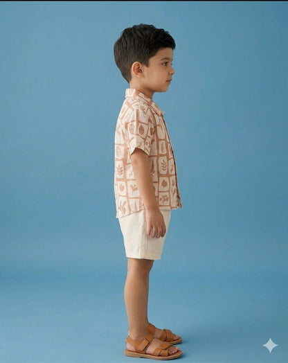 Terra Tales Brown Boys Coord Set