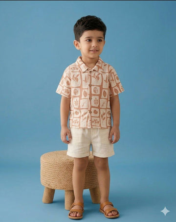 Terra Tales Brown Boys Coord Set