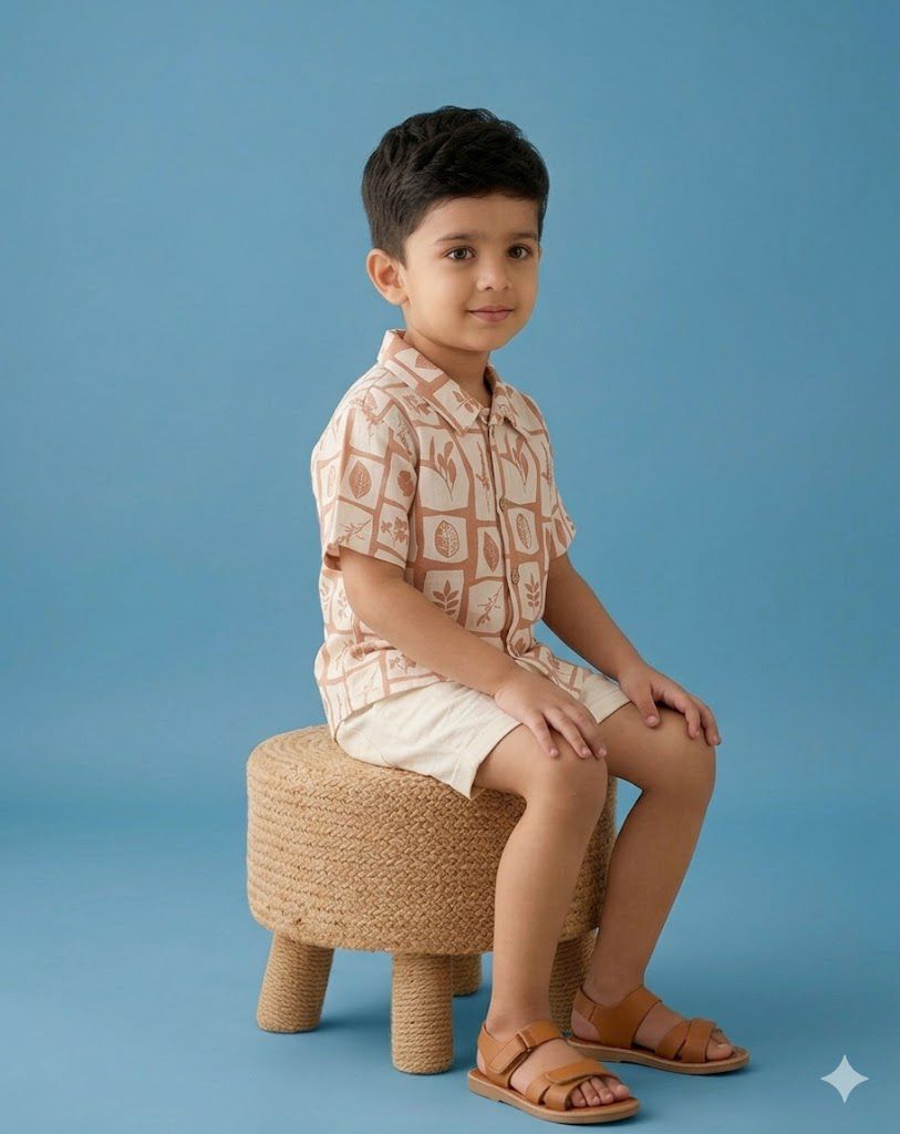 Terra Tales Brown Boys Coord Set