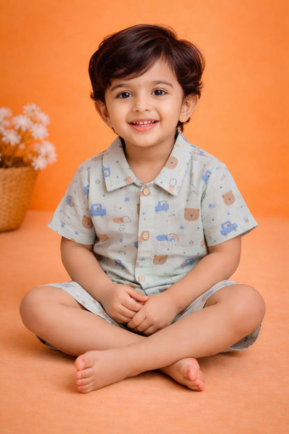 Tiny Teddy Trails Boys Coord Set